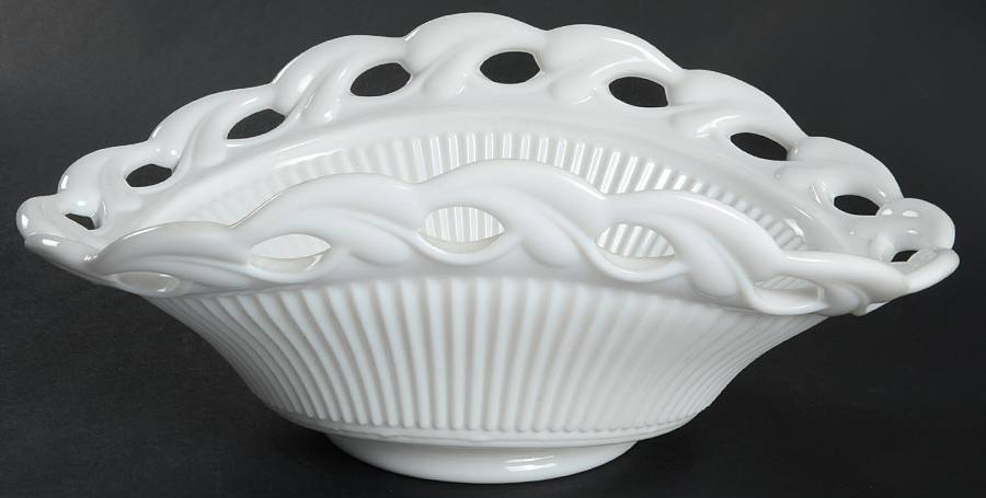 Wistar Milkglass Oval Bowl by Fostoria-1