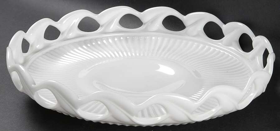 Wistar Milkglass 10" Large Fruit Bowl by Fostoria-1