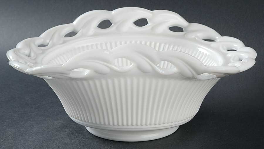 Wistar Milkglass 10" Oval Bowl by Fostoria-1