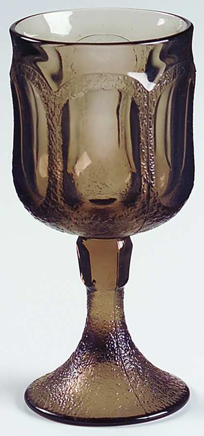 Woodland Brown Water Goblet by Fostoria-1
