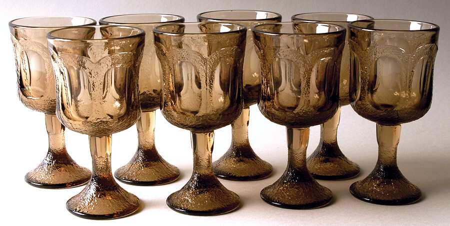 Woodland Brown Wine - Set of 8 by Fostoria-1