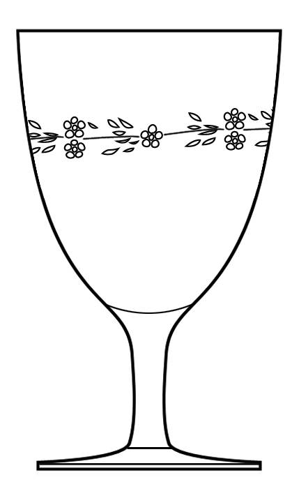 Delphine Rosalie Water Goblet by Franconia-1