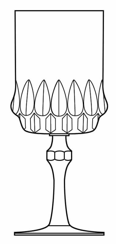 Regal Clear Water Goblet by Franconia-1