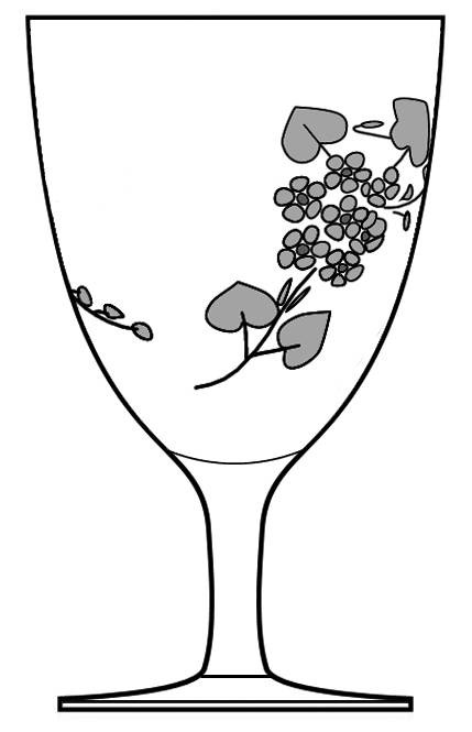 Summer Bloom Water Goblet by Franconia-1