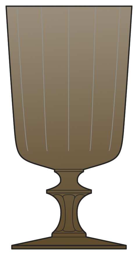 Flambeau Brown (Topaz) Water Goblet by Franciscan-1