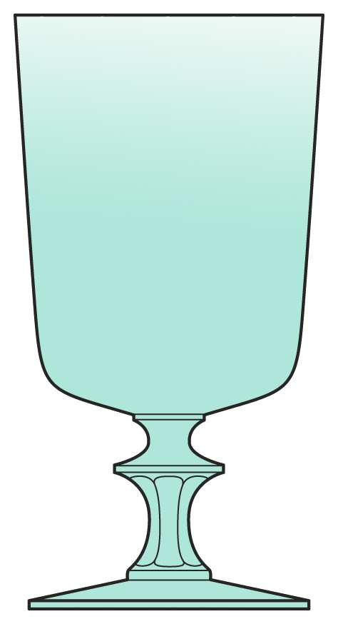 Flambeau Green (Sea Foam) Water Goblet by Franciscan-1