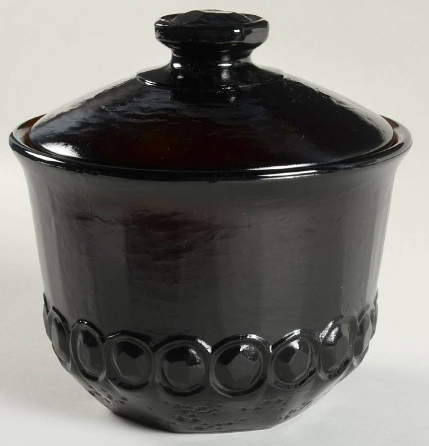 Madeira Smoke (Brown) Ice Bucket & Cover by Franciscan-1