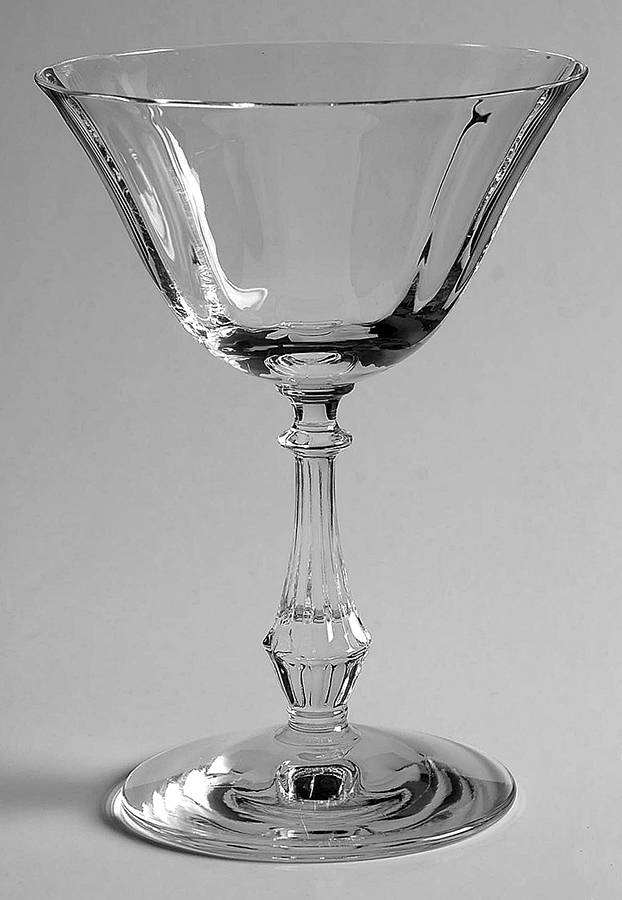 6014 Clear (Rib Regular Optic) Champagne/Tall Sherbet by Fostoria-1
