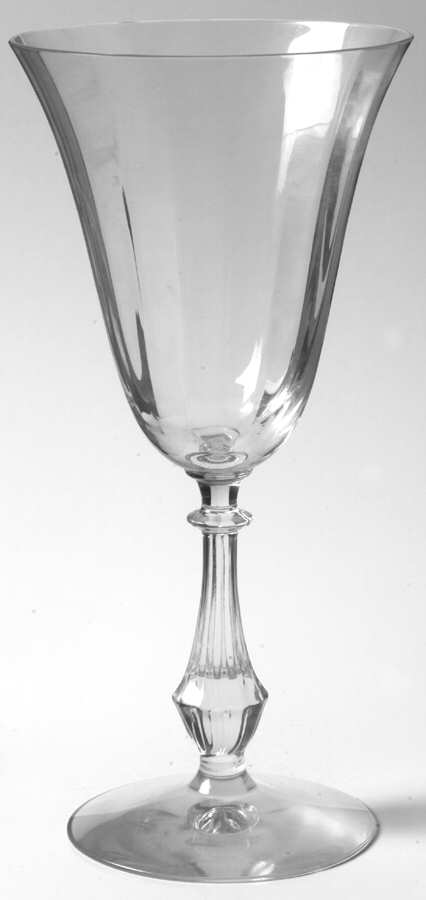 6014 Clear (Rib Regular Optic) Water Goblet by Fostoria-1
