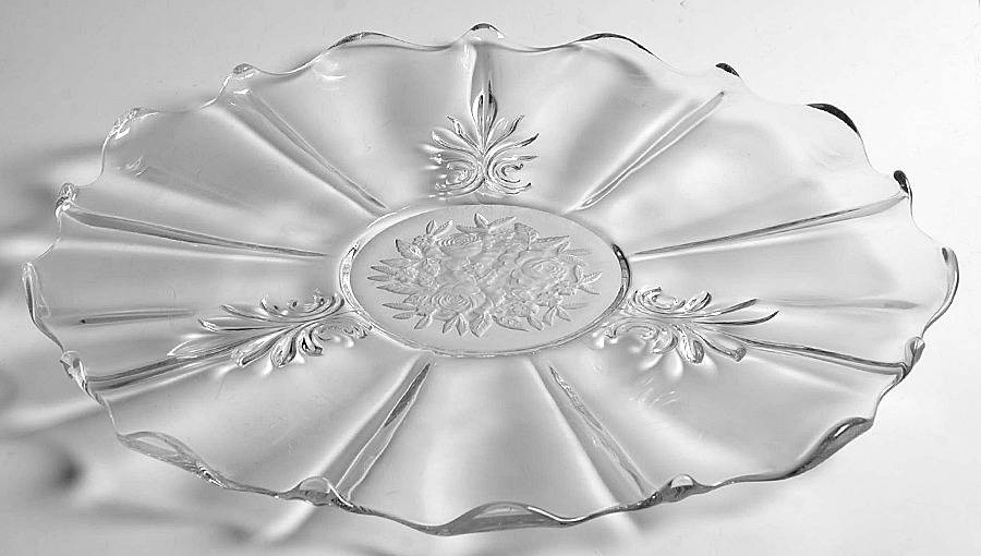 Rosette 14" Torte Plate (Baroque Shape) by Fostoria-1