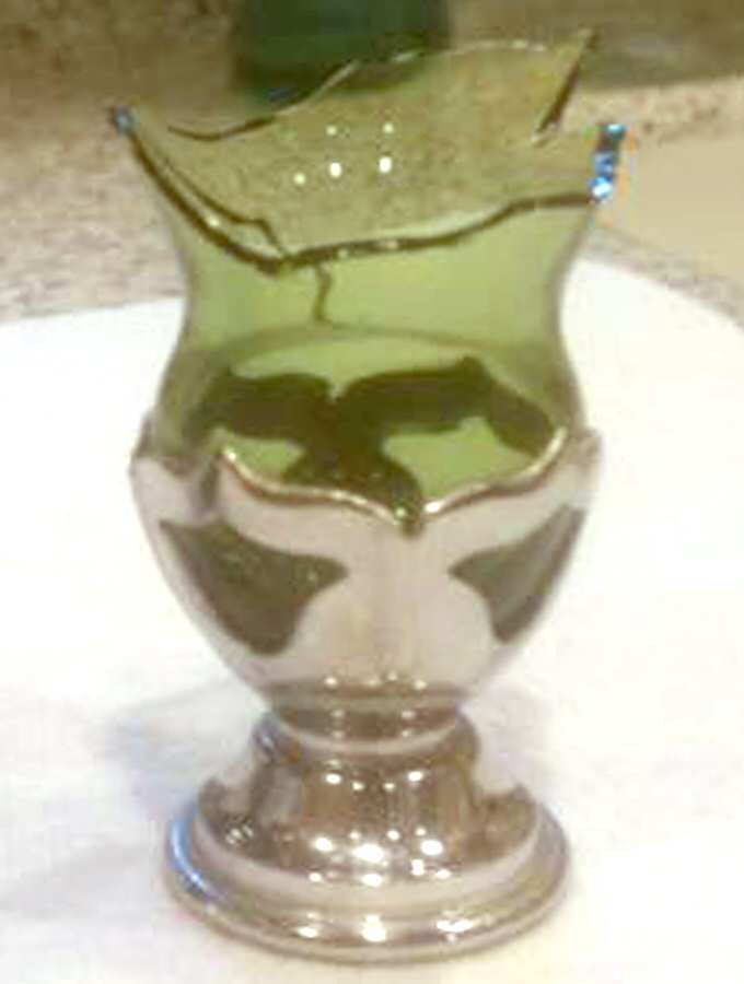Farber Crystal (Chrome) Forest Green Cordial by Farber Brothers-1