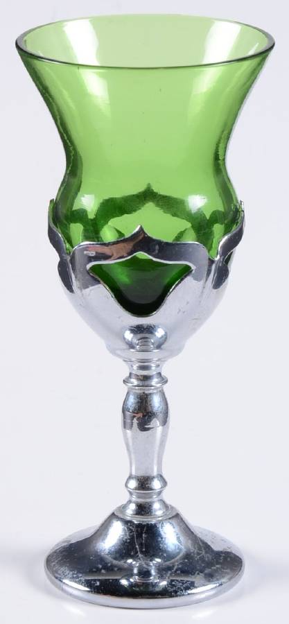 Farber Crystal (Chrome) Forest Green Cordial by Farber Brothers-1