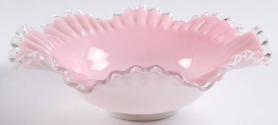 Peach Crest 10" Round Bowl by Fenton-1