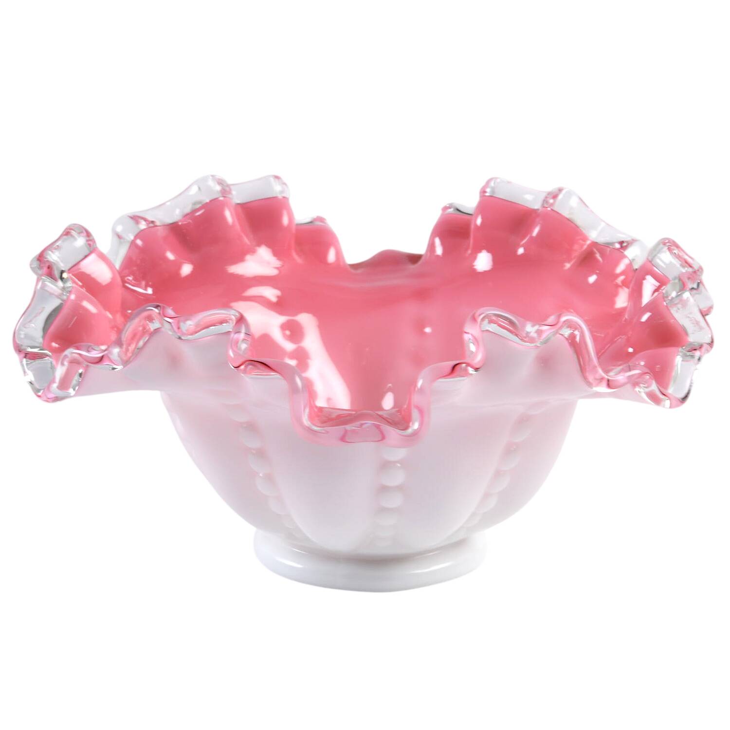 Peach Crest 7" Round Bowl by Fenton-1