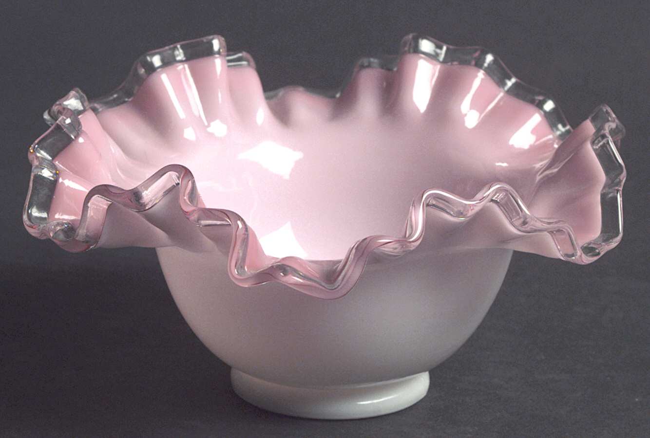 Peach Crest 7" Flared Bowl by Fenton-1