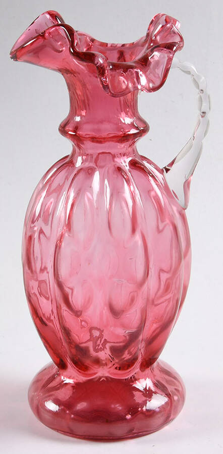 Diamond Optic Ruby (Overlay) 16 Oz Pitcher by Fenton-1