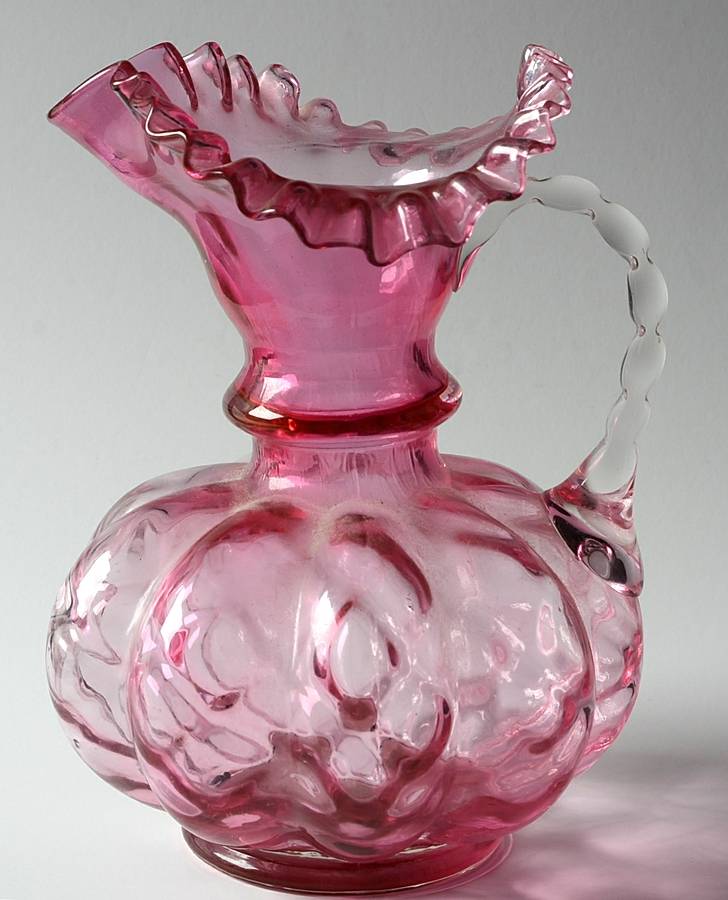 Diamond Optic Ruby (Overlay) 32 Oz Pitcher by Fenton-1