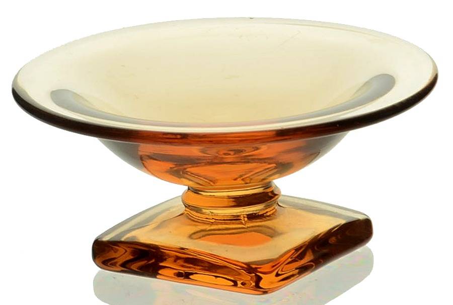 4020 Amber Base (Clear Bowl) Individual Almond by Fostoria-1