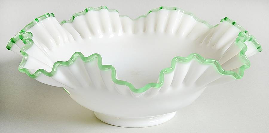 Emerald Crest 10" Round Crimped Bowl by Fenton-1