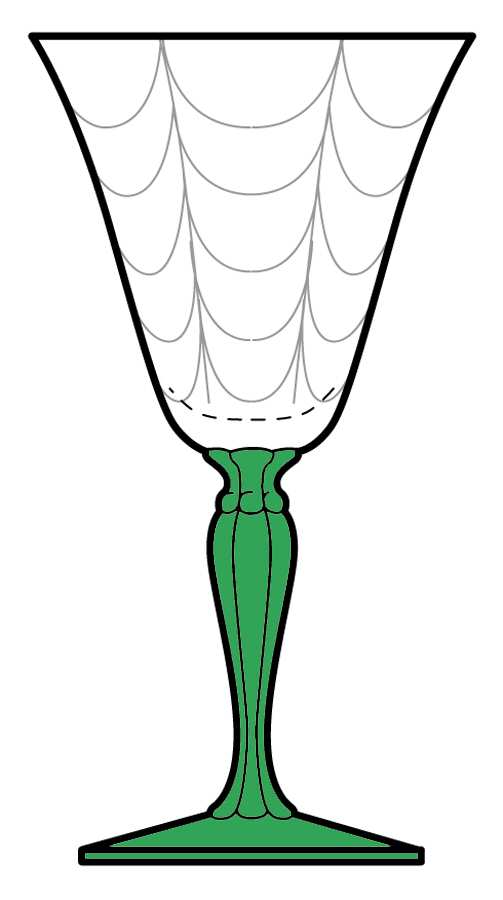6004 Green Water Goblet by Fostoria-1