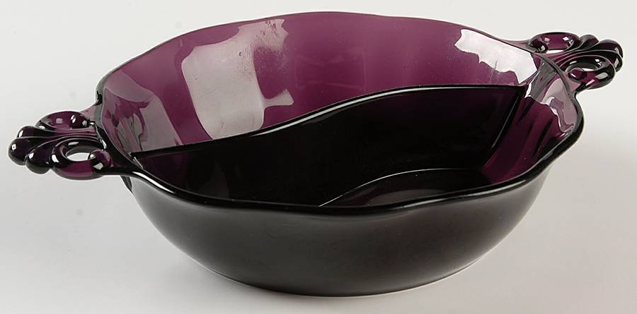 Lafayette Amethyst 8" Round 2 Part Relish by Fostoria-1