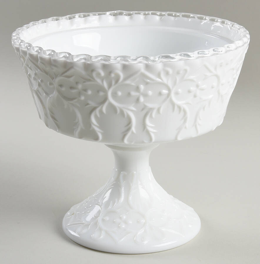 Silver Crest Spanish Lace Footed Candy Dish No Lid by Fenton-1