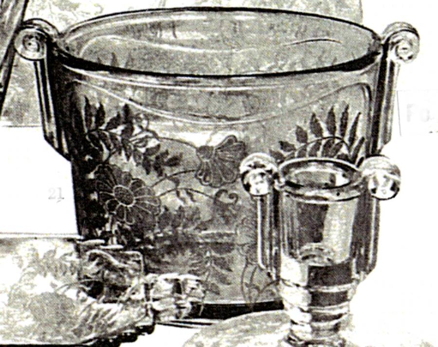 Wildflower Green Ice Bucket by Fostoria-1
