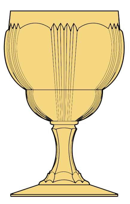 Sunray Topaz Water Goblet by Fostoria-1