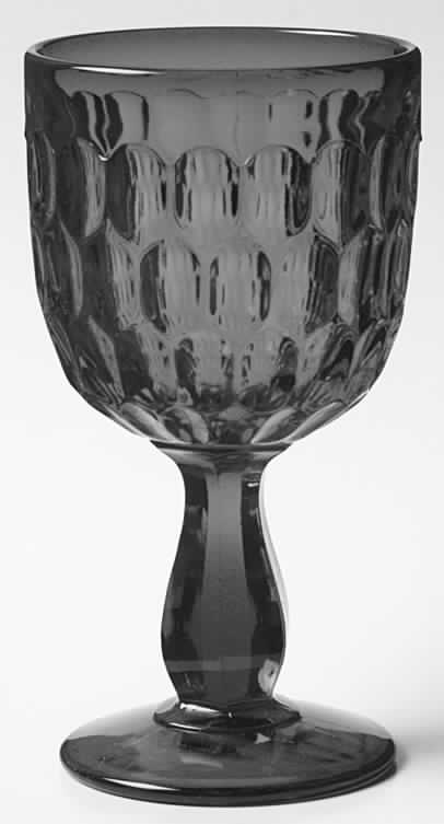 Thumbprint Clear Water Goblet by Fenton-1