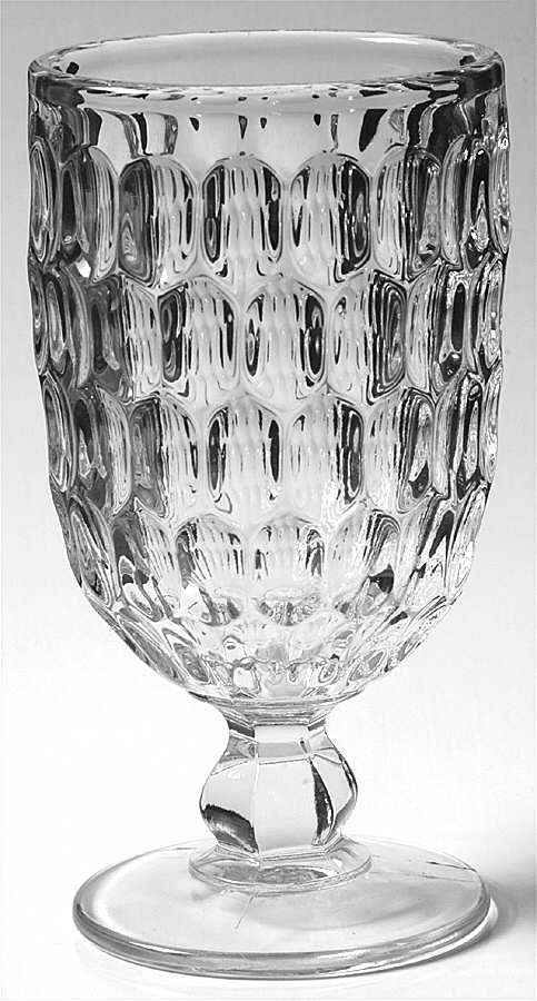 Thumbprint Clear 13 Oz Footed Tumbler by Fenton-1