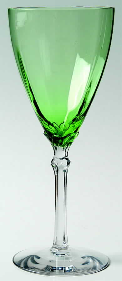 5098 Green Water Goblet by Fostoria-1