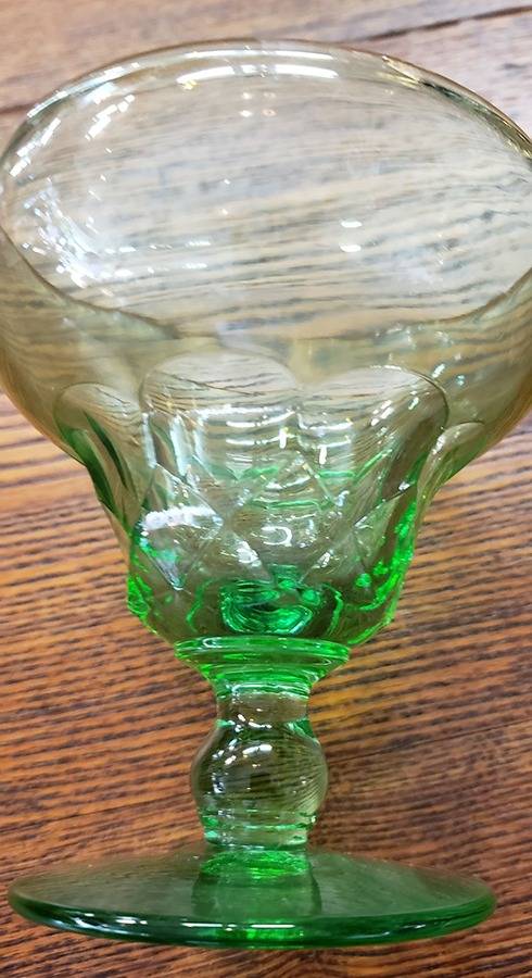 Georgian Green Champagne/Tall Sherbet by Fenton-1