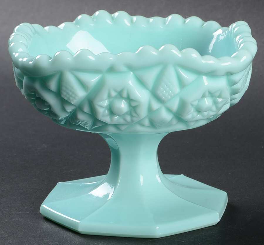 Winburn Aqua (Turquoise) Open Jam/Jelly by Fostoria-1