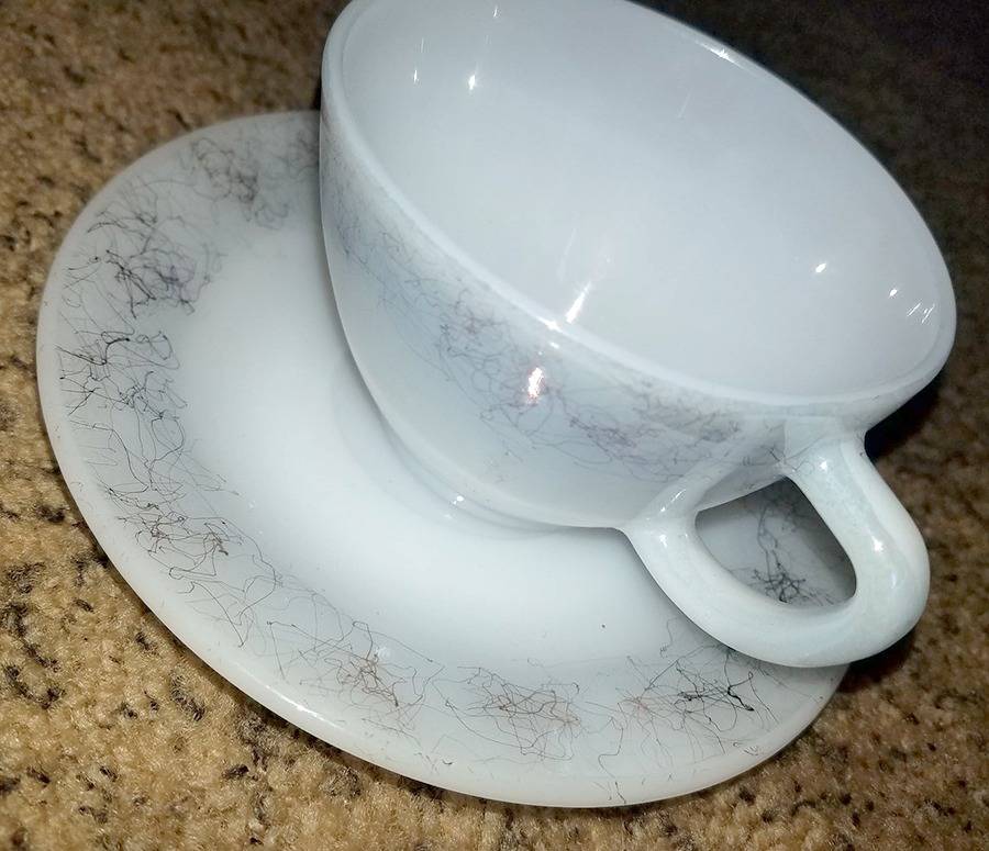 FEG2 Cup & Saucer Set by Federal Glass -1