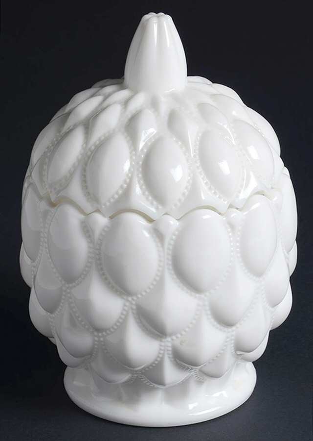 Frisco Milk Glass Candy Jar & Lid by Fostoria-1