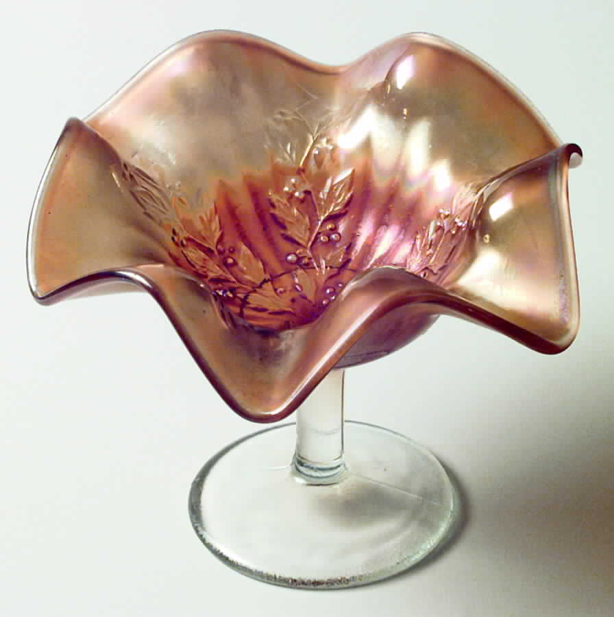 Holly Marigold Flared Comport by Fenton-1