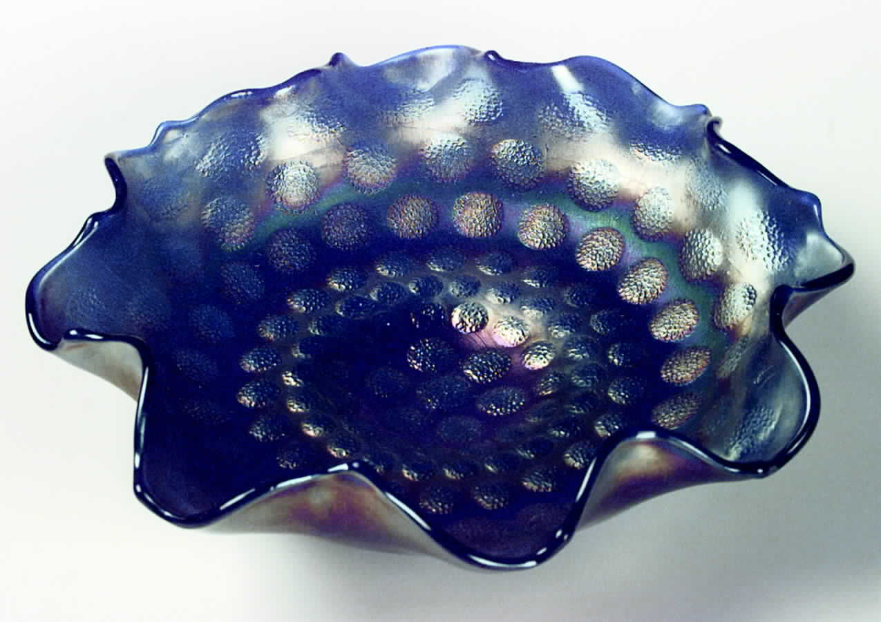 Coin Dot Cobalt (Carnival) Nappy by Fenton-1