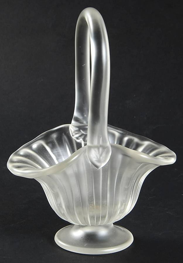 Crystal Velvet #9431 Faberge 5" Basket by Fenton-1