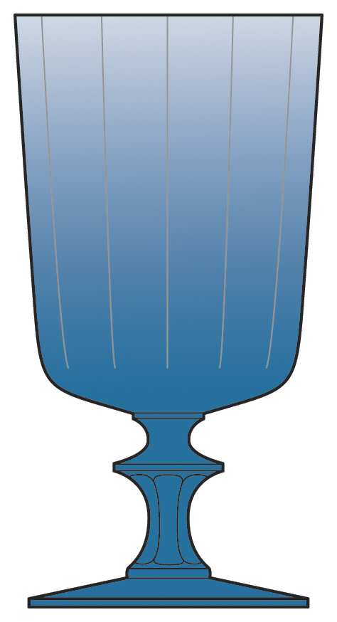 Flambeau Blue (Deep Water) Water Goblet by Franciscan-1