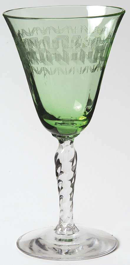 Greek Green Claret Wine by Fostoria-1