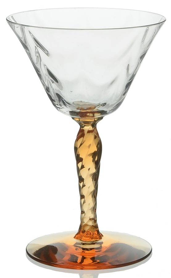 5097 Amber Loop (Optic) Liquor Cocktail by Fostoria-1