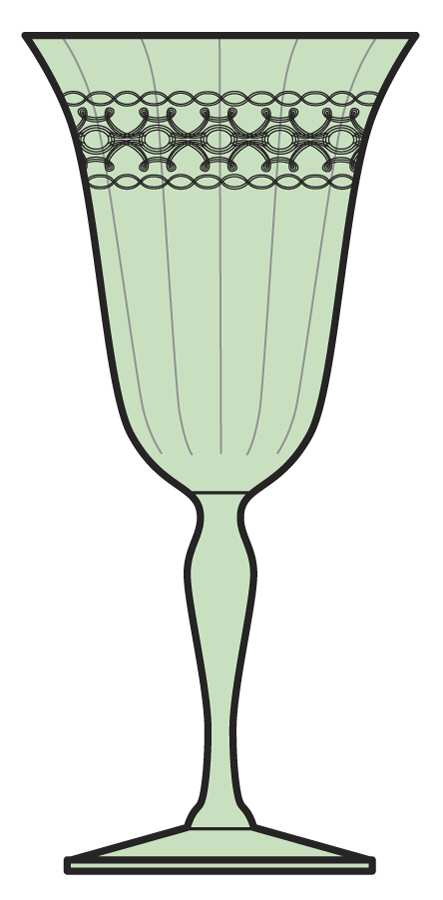 Cordelia Green Water Goblet by Fostoria-1