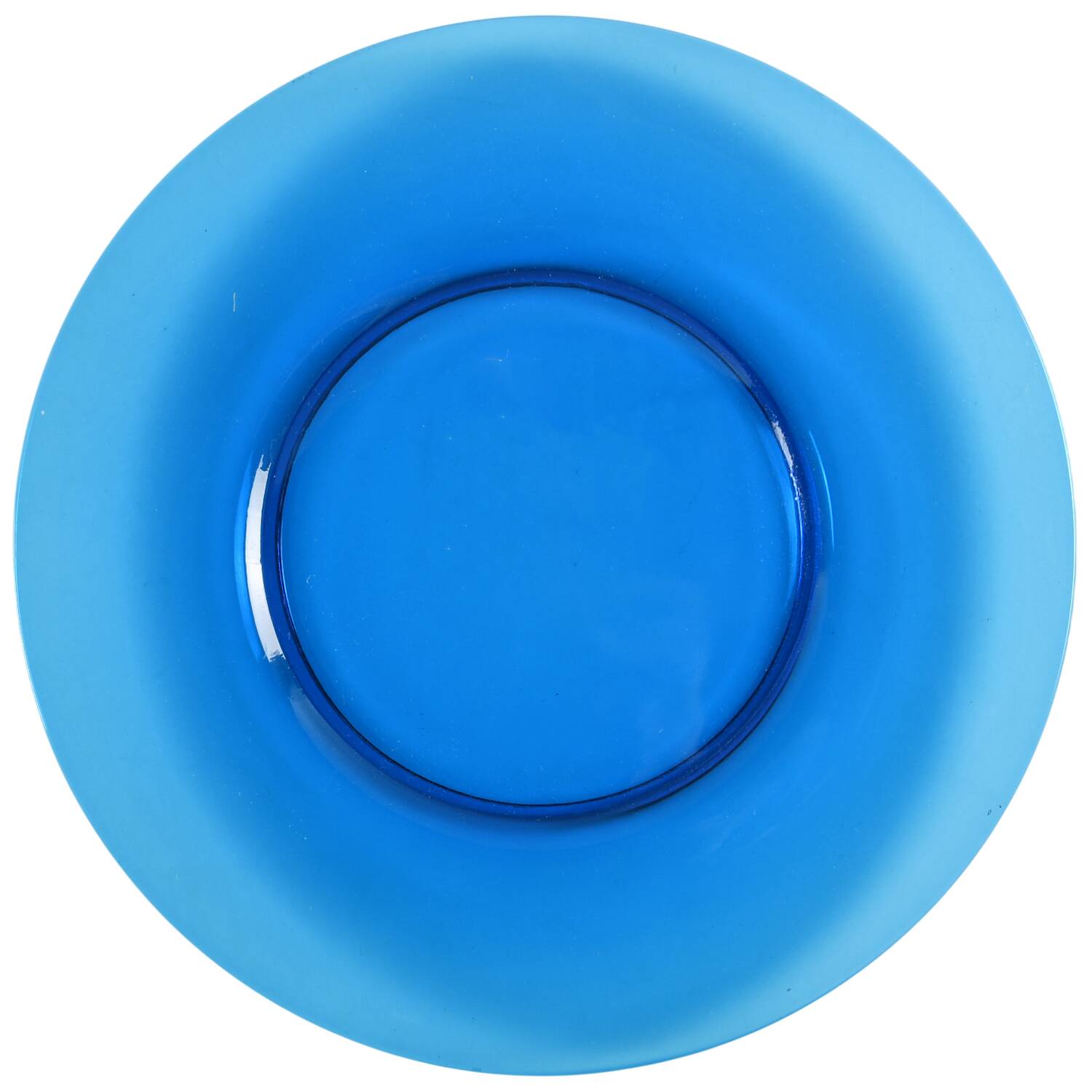 Pioneer Blue (Electric Blue) Sandwich Plate by Fostoria-1