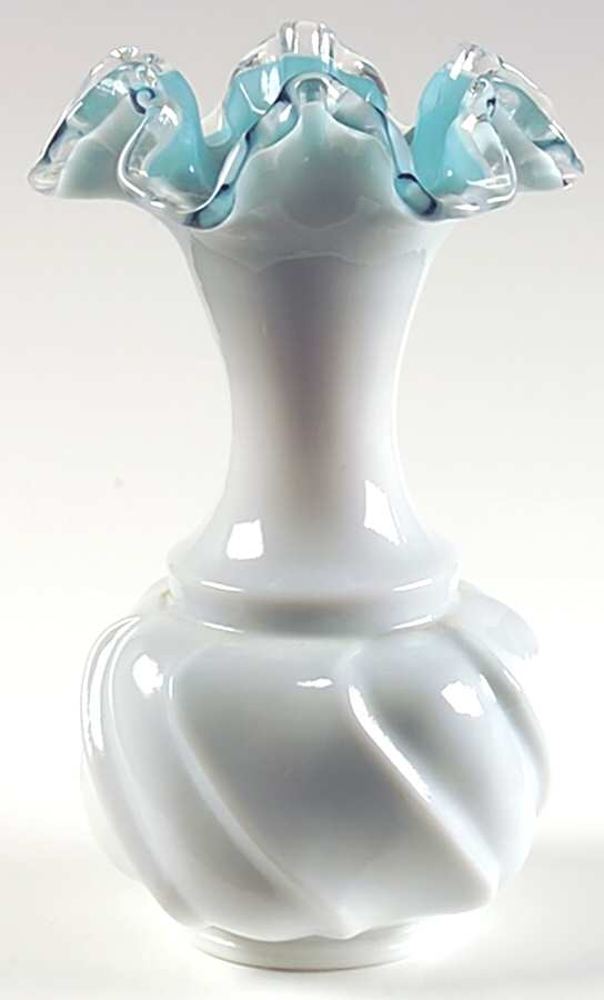 Silver Jamestown Crest 6" Crimped Vase by Fenton-1