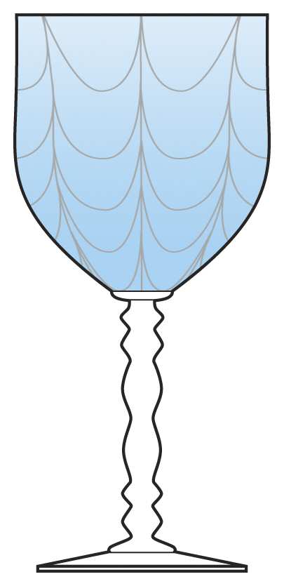 Festive Blue Water Goblet by Fostoria-1