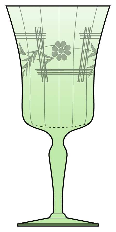 Arbor Green Water Goblet by Fostoria-1