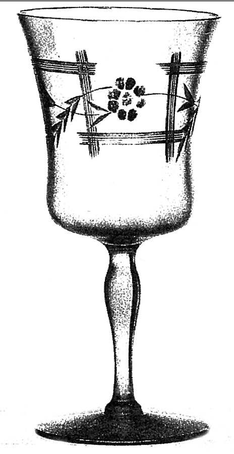 Arbor Blue Water Goblet by Fostoria-1