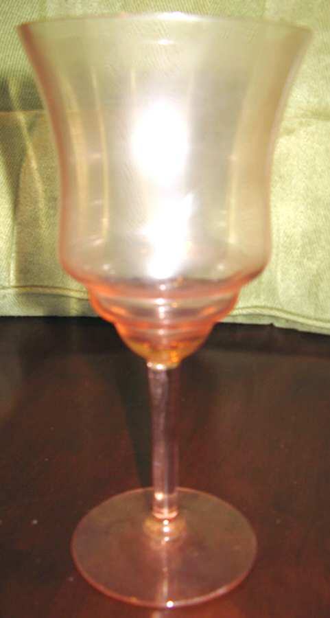 870 Pink Water Goblet by Fostoria-1