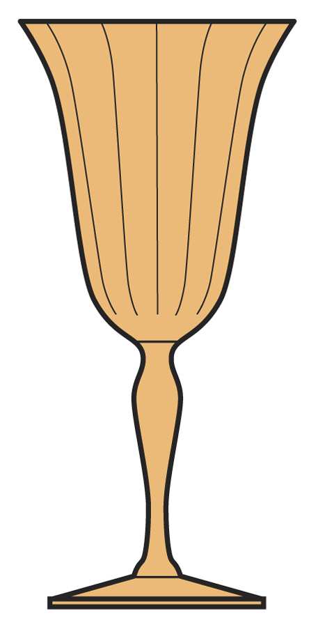 877 Amber Water Goblet by Fostoria-1