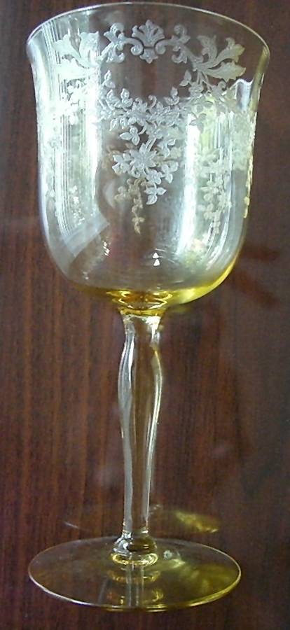 Springtime Yellow (Stem 891) Water Goblet by Fostoria-1